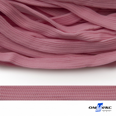 Шнур плетеный (плоский) d-12 мм, (уп.90+/-1м), 100% полиэстер, цв.256 - розовый - купить в Бийске. Цена: 8.62 руб.