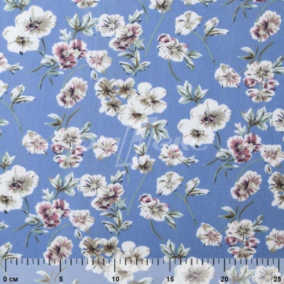Плательная ткань "Фламенко" 12.1, 80 гр/м2, шир.150 см, принт растительный - купить в Бийске. Цена 241.49 руб.