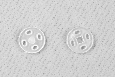 Кнопки пришивные пластиковые 10 мм, блистер 24шт, цв.-прозрачные - купить в Бийске. Цена: 48.41 руб.