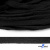 Шнур плетеный d-8 мм плоский, 70% хлопок 30% полиэстер, уп.85+/-1 м, цв.- чёрный - купить в Бийске. Цена: 735 руб.