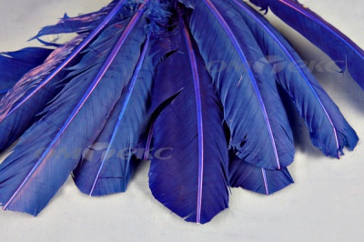 Декоративный Пучок из перьев, перо 23см/синий - купить в Бийске. Цена: 12.34 руб.