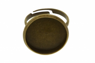 Заготовка для рукоделия металлическая фигурная для кольца 15мм - купить в Бийске. Цена: 7.44 руб.