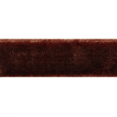Лента бархатная нейлон, шир.12 мм, (упак. 45,7м), цв.120-шоколад - купить в Бийске. Цена: 396 руб.