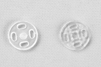 Кнопки пришивные пластиковые 11,5 мм, блистер 24шт, цв.-прозрачные - купить в Бийске. Цена: 59.44 руб.