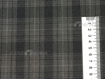Ткань костюмная клетка 25235 2004, 185 гр/м2, шир.150см, цвет серый/бел - купить в Бийске. Цена 