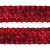 Тесьма с пайетками 3, шир. 35 мм/уп. 25+/-1 м, цвет красный - купить в Бийске. Цена: 1 321.65 руб.